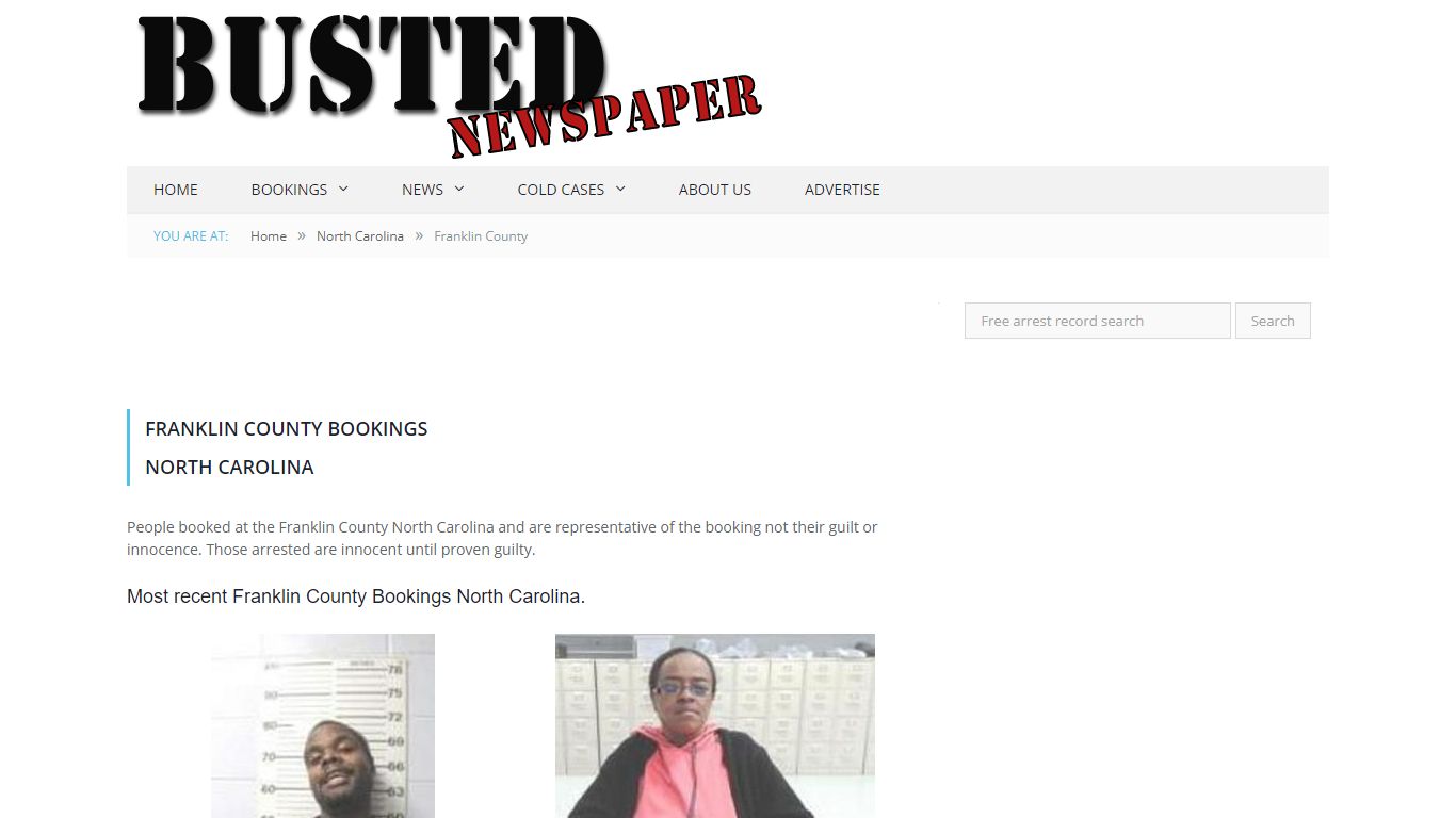 Franklin County, NC Mugshots - BUSTEDNEWSPAPER.COM